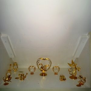 24K GP Austrian Crystal 10 Piece Figurine Set